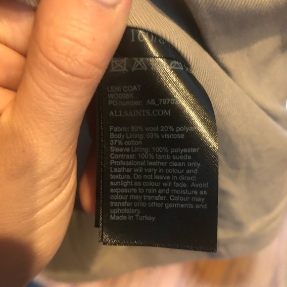 AllSaints Leni Coat size 4 - Picture 7 of 12